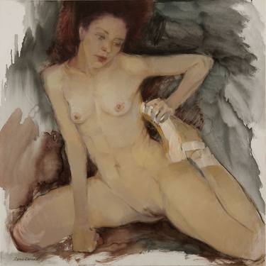 Original Figurative Erotic Paintings by Lena Lafaki