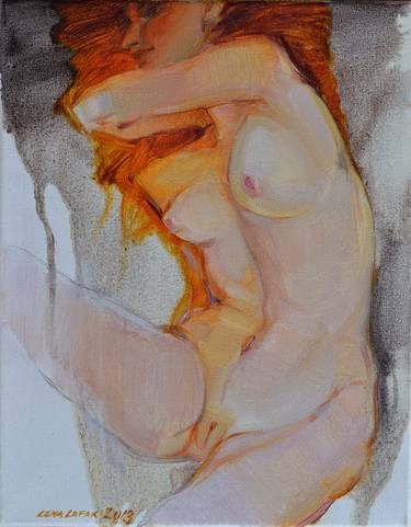 Print of Nude Paintings by Lena Lafaki