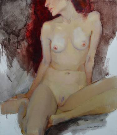 Original Fine Art Erotic Paintings by Lena Lafaki