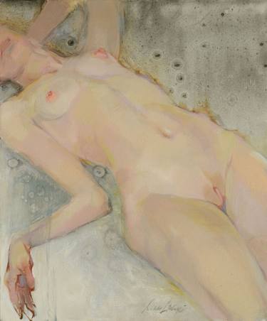 Print of Impressionism Erotic Paintings by Lena Lafaki