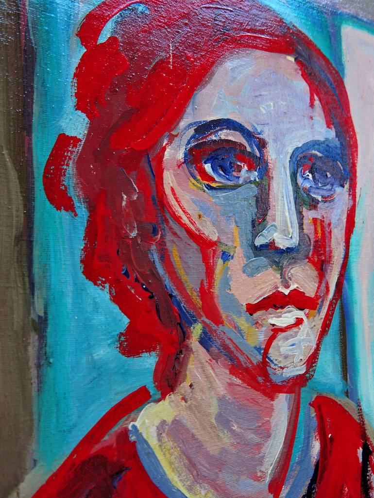 Original Contemporary Portrait Painting by Raquel Sarangello