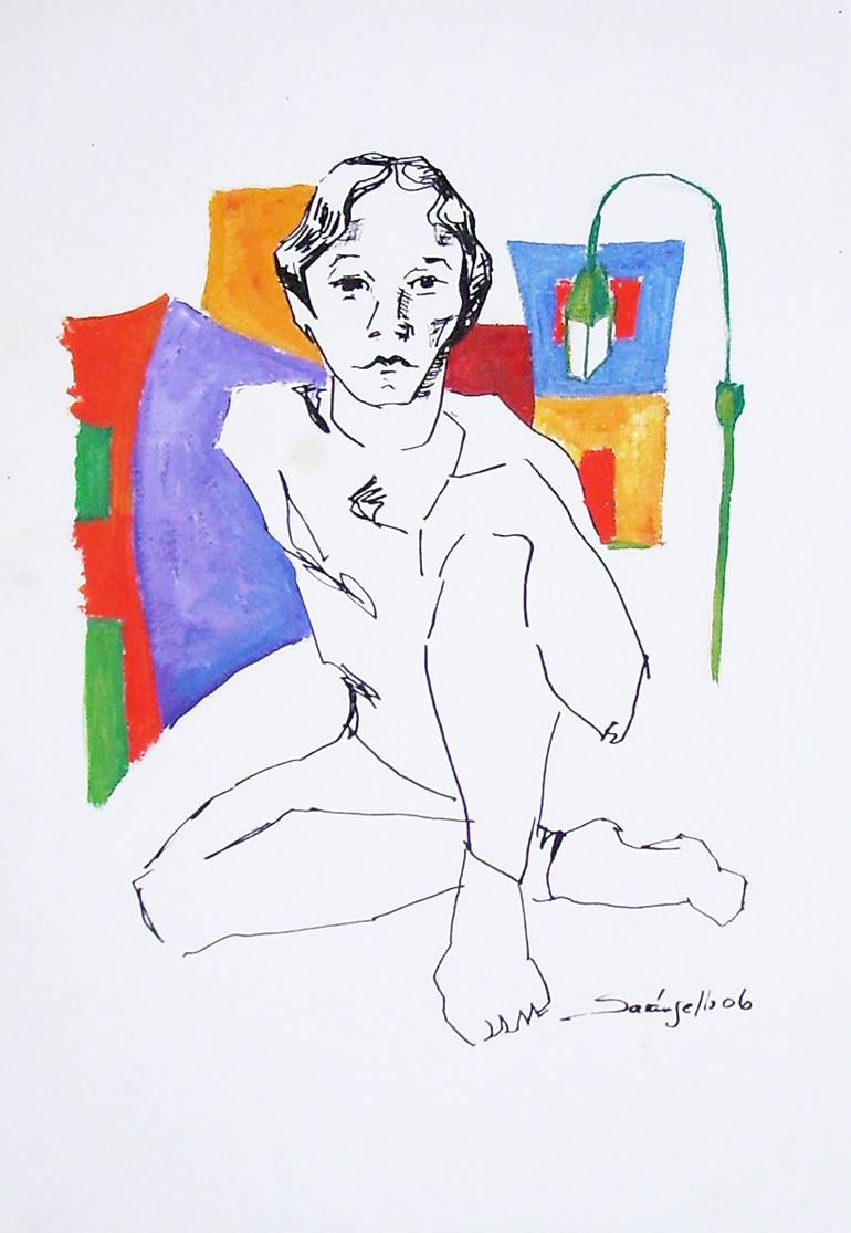 Original Minimalism Women Painting by Raquel Sarangello