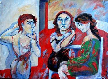 Original Fine Art Women Paintings by Raquel Sarangello