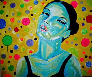 Original Contemporary Celebrity Paintings by Raquel Sarangello