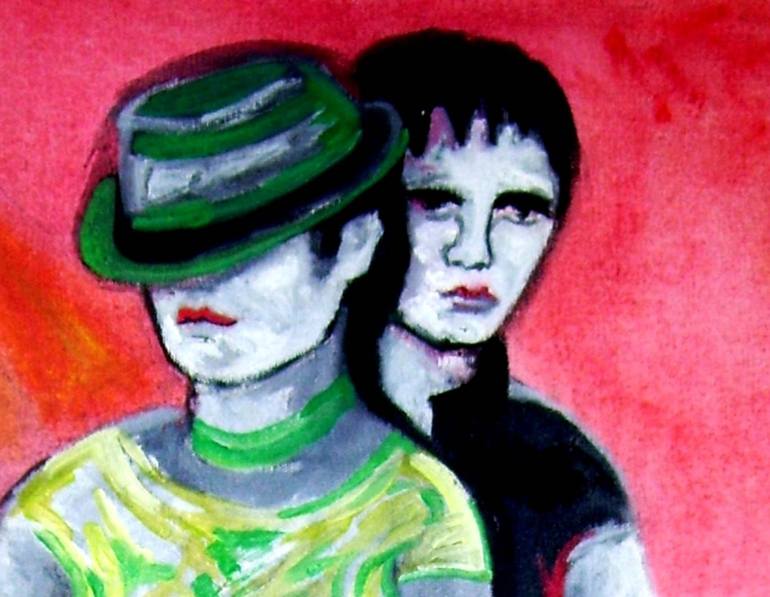 Original Contemporary People Painting by Raquel Sarangello