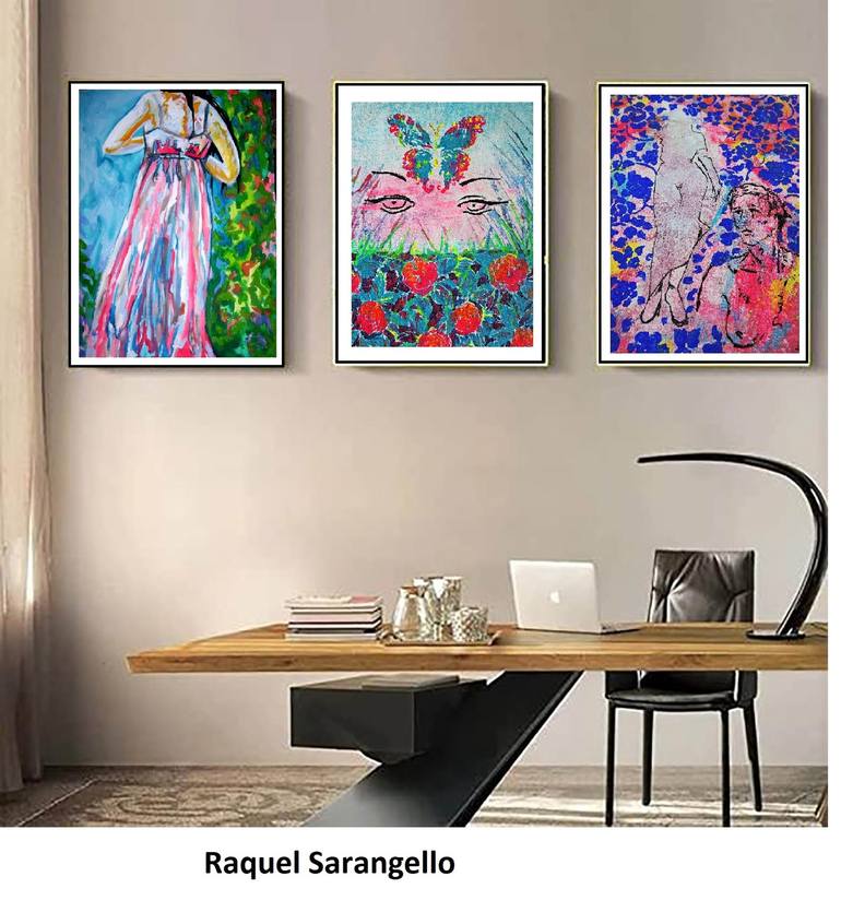 Original Abstract Expressionism Abstract Painting by Raquel Sarangello