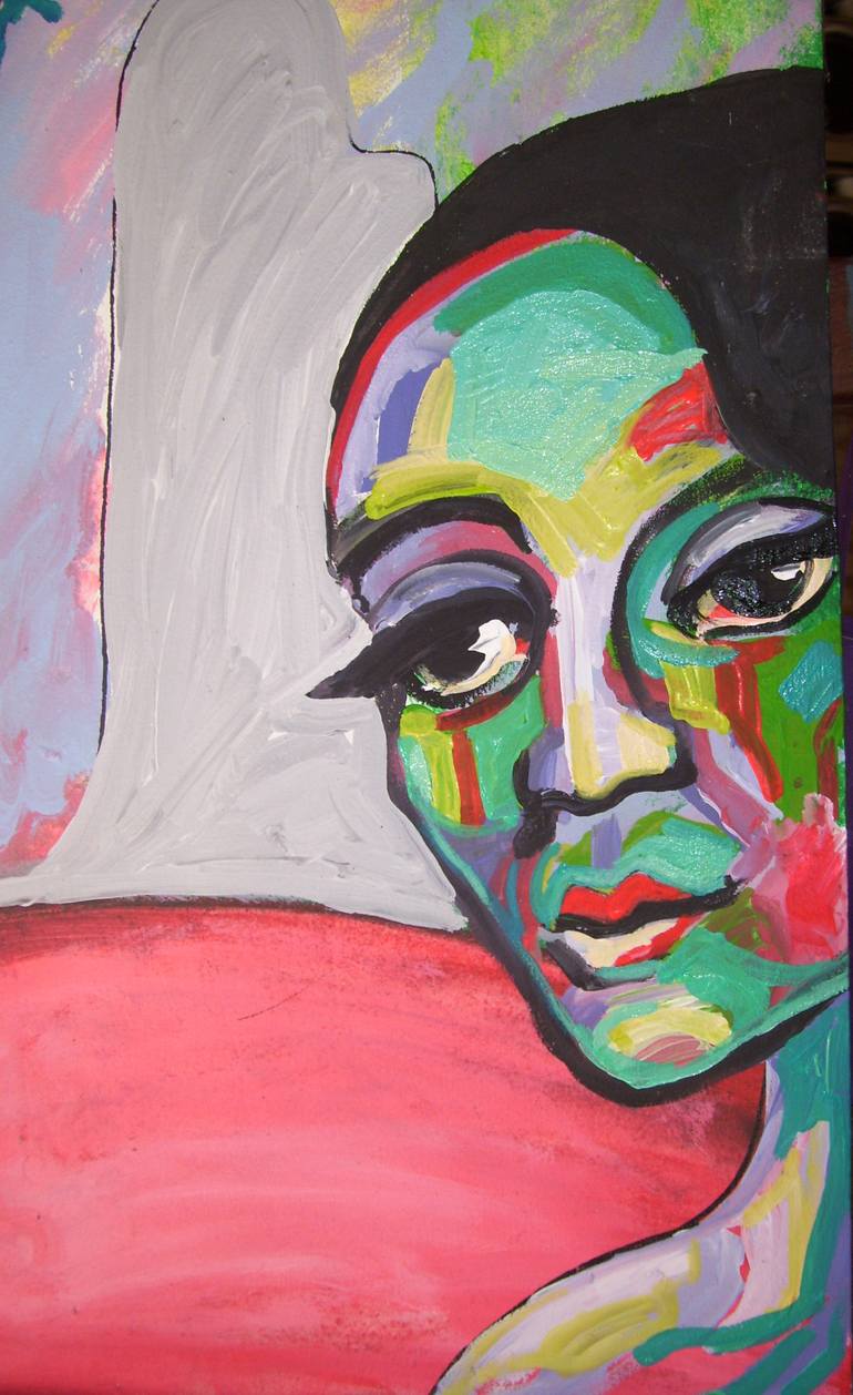 Original Abstract Expressionism People Painting by Raquel Sarangello