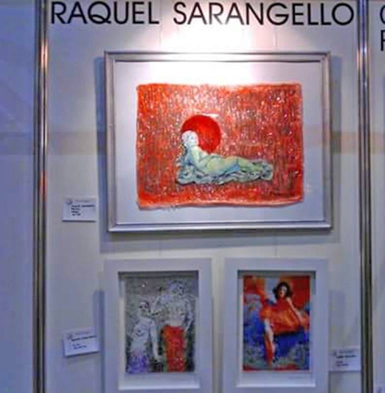 Original Abstract Women Mixed Media by Raquel Sarangello