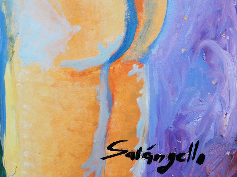 Original Expressionism Nude Painting by Raquel Sarangello