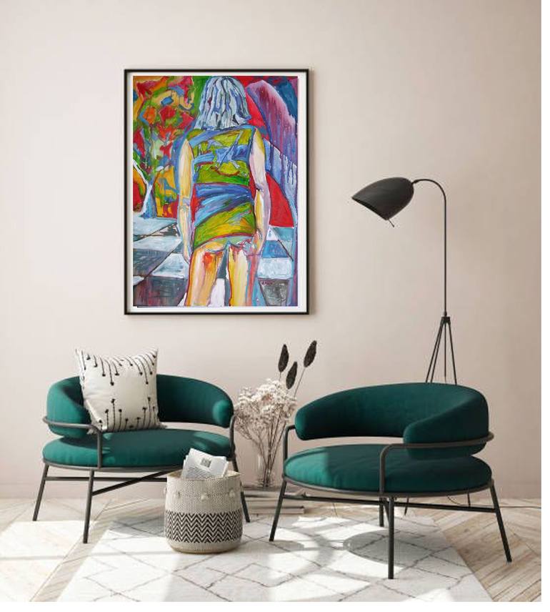 Original Abstract Expressionism Abstract Painting by Raquel Sarangello