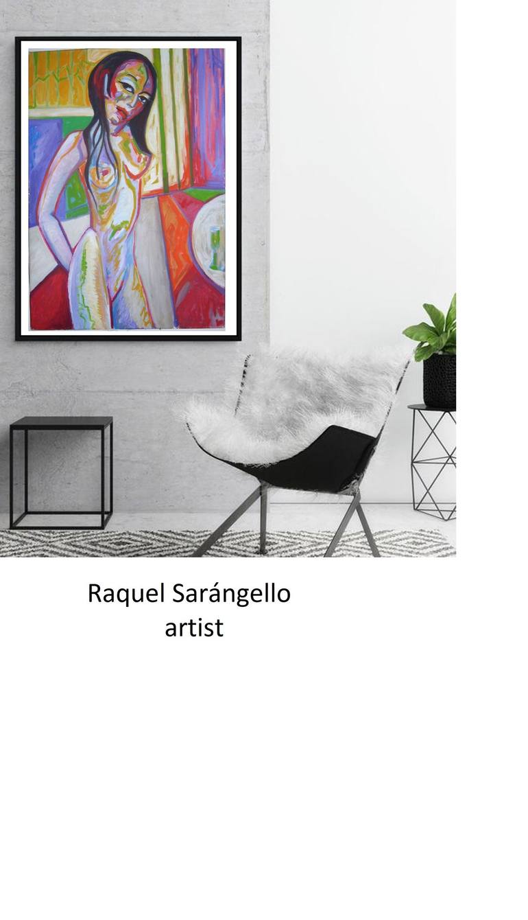 Original Expressionism Abstract Painting by Raquel Sarangello
