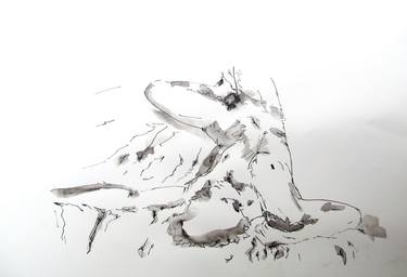 Original Figurative Nude Drawings by Raquel Sarangello