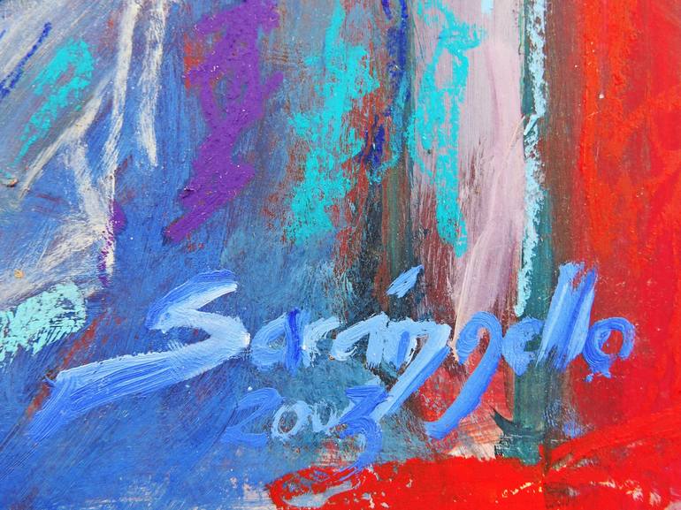 Original Expressionism Language Painting by Raquel Sarangello