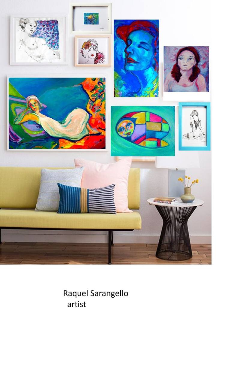 Original People Painting by Raquel Sarangello