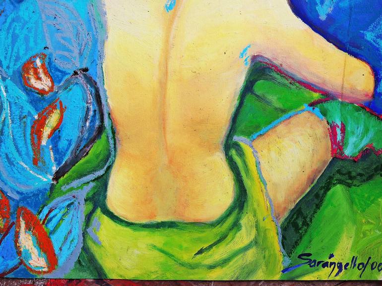 Original Figurative Nude Painting by Raquel Sarangello