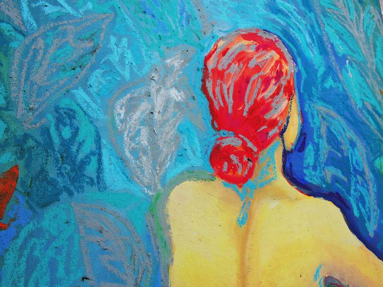 Original Figurative Nude Painting by Raquel Sarangello