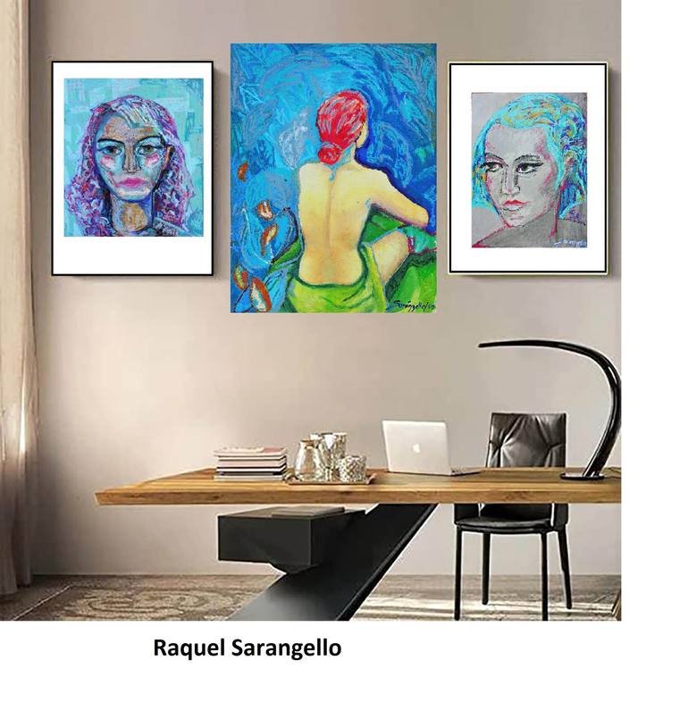 Original Nude Painting by Raquel Sarangello