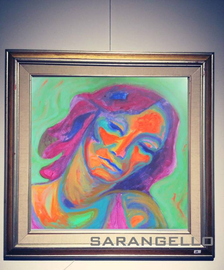 Original Portraiture People Painting by Raquel Sarangello