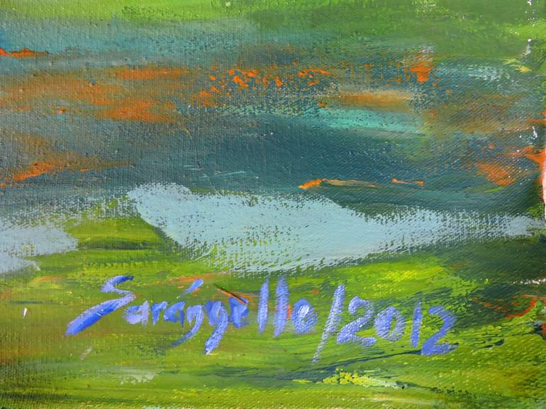 Original Expressionism Landscape Painting by Raquel Sarangello