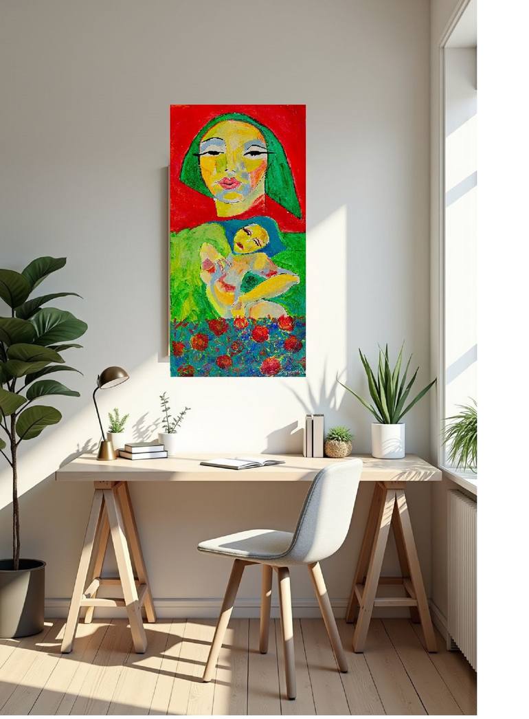 Original Expressionism Love Painting by Raquel Sarangello