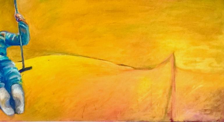 Original Figurative Landscape Painting by Raquel Sarangello