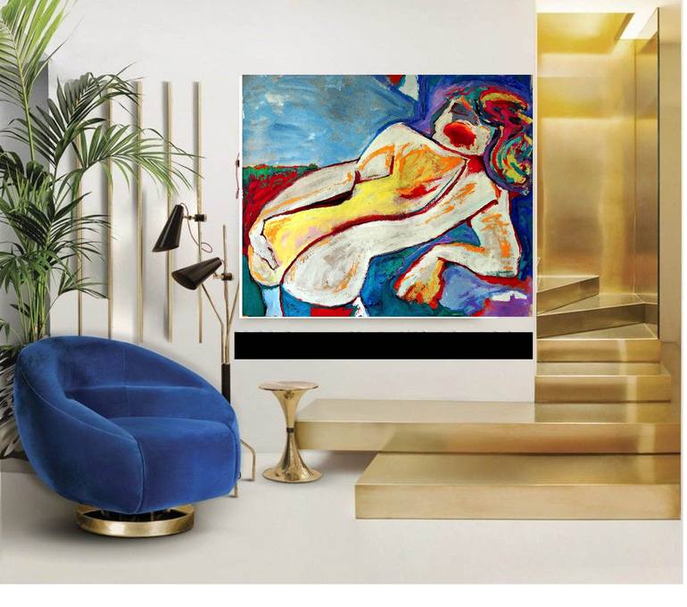 Original Abstract Expressionism Abstract Painting by Raquel Sarangello