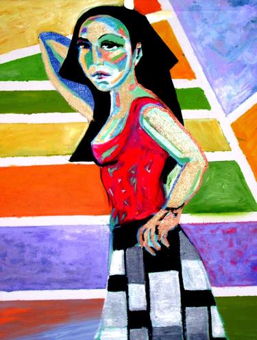 Original Contemporary Women Painting by Raquel Sarangello