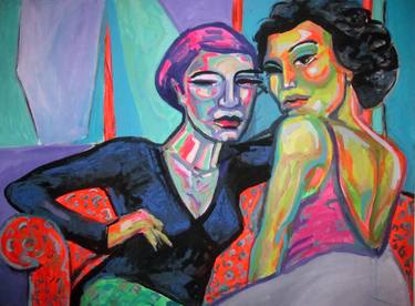 Print of Expressionism Erotic Paintings by Raquel Sarangello