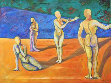 Print of Impressionism Nude Paintings by Raquel Sarangello