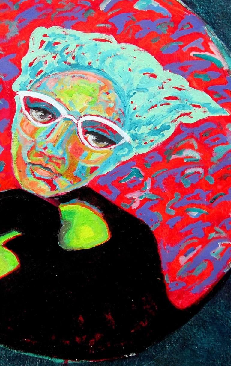 Original Expressionism Pop Culture/Celebrity Painting by Raquel Sarangello