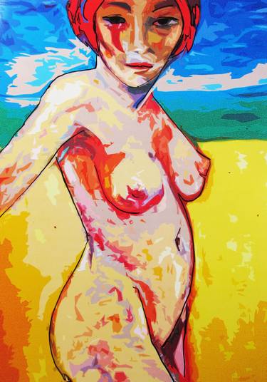 Original Impressionism Nude Collage by Raquel Sarangello