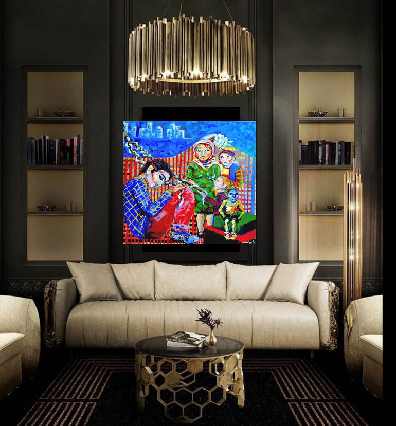 Original Impressionism Politics Painting by Raquel Sarangello