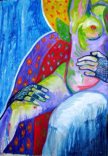 Original Pop Art Erotic Paintings by Raquel Sarangello