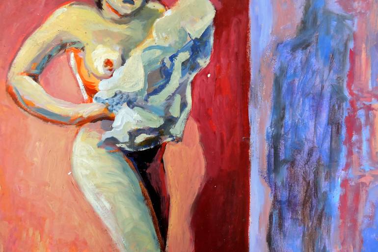 Original Figurative Women Painting by Raquel Sarangello