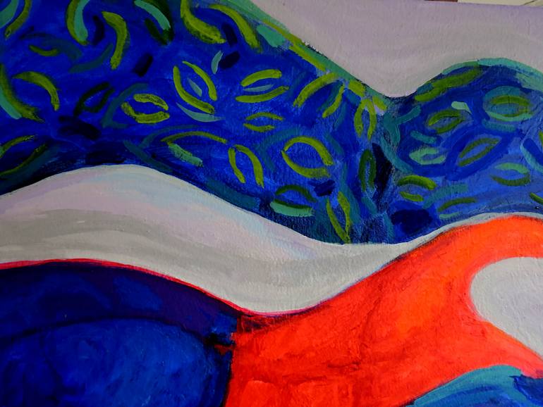 Original Abstract Expressionism Sports Painting by Raquel Sarangello