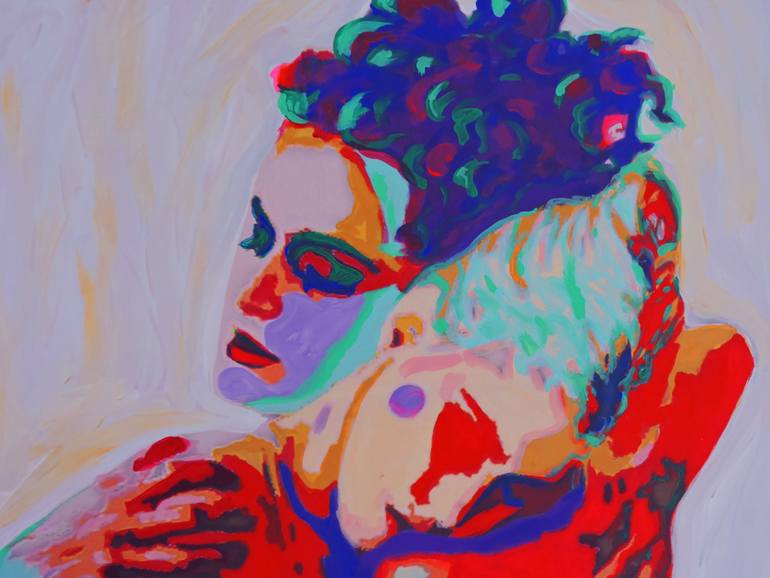 Original Figurative Women Painting by Raquel Sarangello
