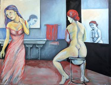 Original Fine Art Nude Paintings by Raquel Sarangello