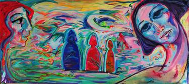 Print of Abstract Expressionism People Paintings by Raquel Sarangello