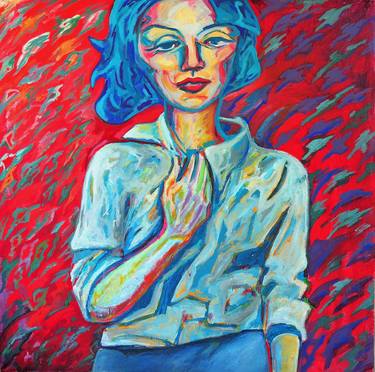 Original Expressionism Portrait Paintings by Raquel Sarangello