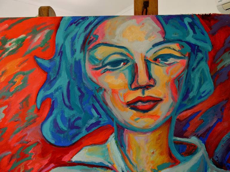 Original Portrait Painting by Raquel Sarangello