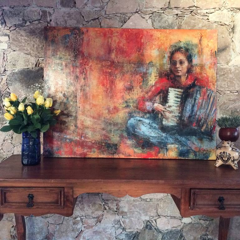 Original Figurative Children Painting by Ezshwan Winding