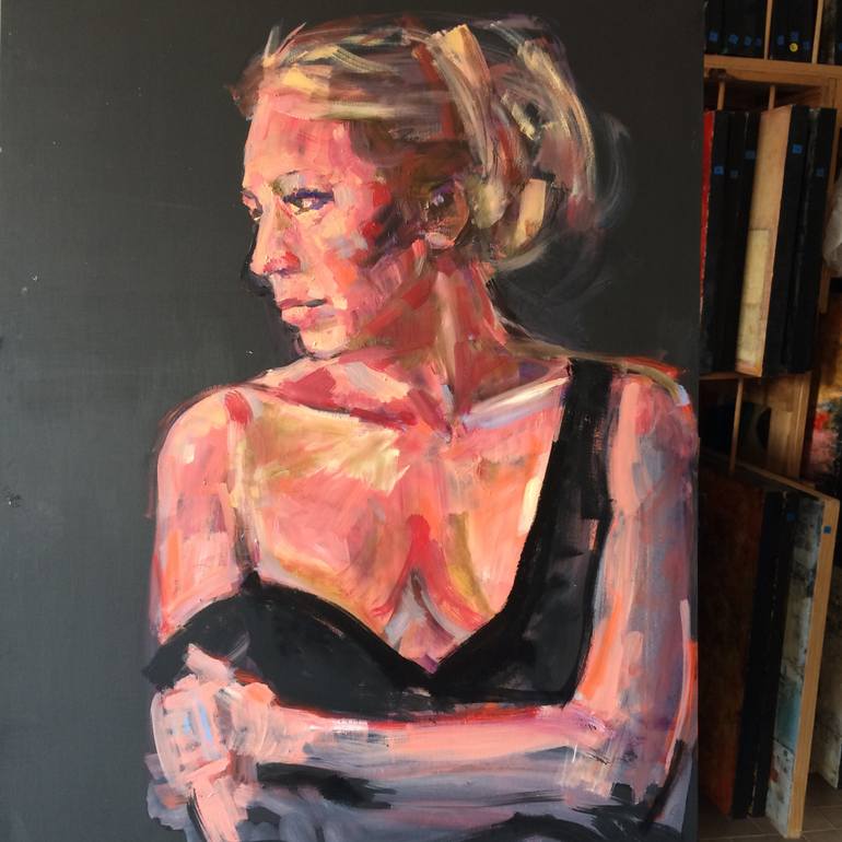 Original Figurative Women Painting by Ezshwan Winding