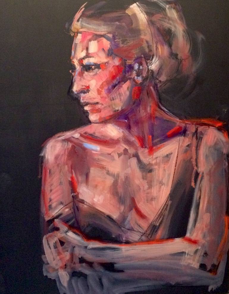 Original Figurative Women Painting by Ezshwan Winding