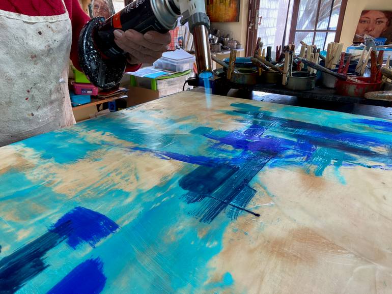 Original Expressionism Abstract Painting by Ezshwan Winding
