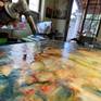 fusing the encaustic layers for permanency