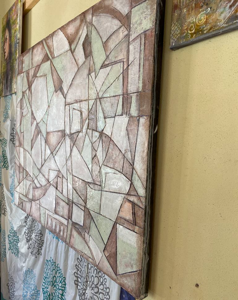 Original Art Deco Abstract Painting by Ezshwan Winding