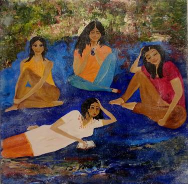 Original Expressionism Women Paintings by Kavita Sarin Dass