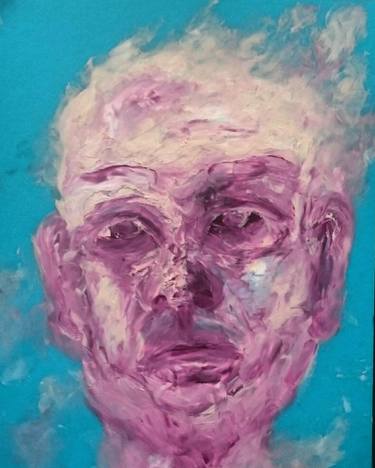 Ceren Ceylaner "Hasta Adam"The Sick Man" 2017 Oil painting on paper 30x20 cm thumb