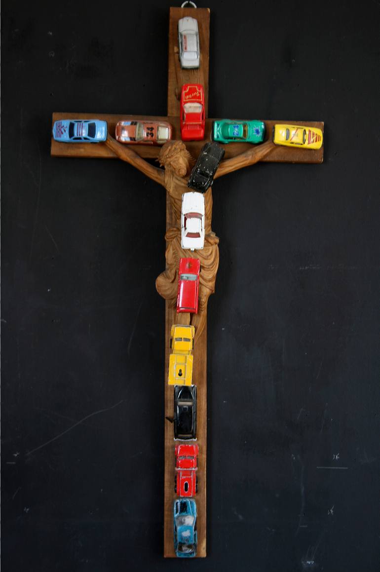 Untitled (crucifix with cars), 2005 - Print