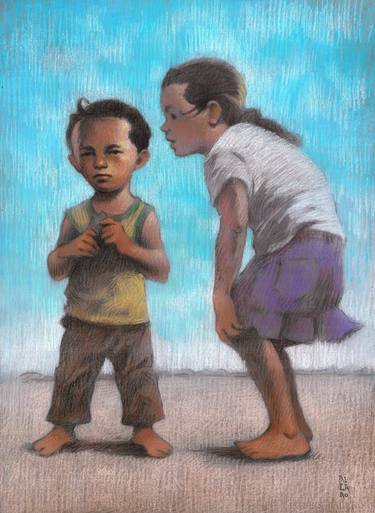 Original Figurative Children Drawings by Federico Milano